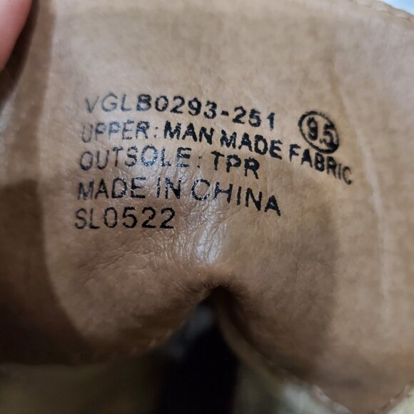 Very G Donny Booties Women Size 9.5 Brown Tan Plaid Suede Zip and Lace Up - Picture 7 of 8